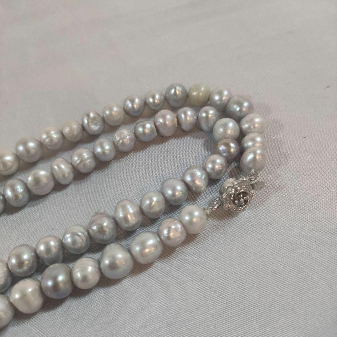 ひ851 超美品 本真珠 バロックパール シルバー ロングネックレス ひ851 超美品 本真珠 バロックパール シルバー ロングネックレス