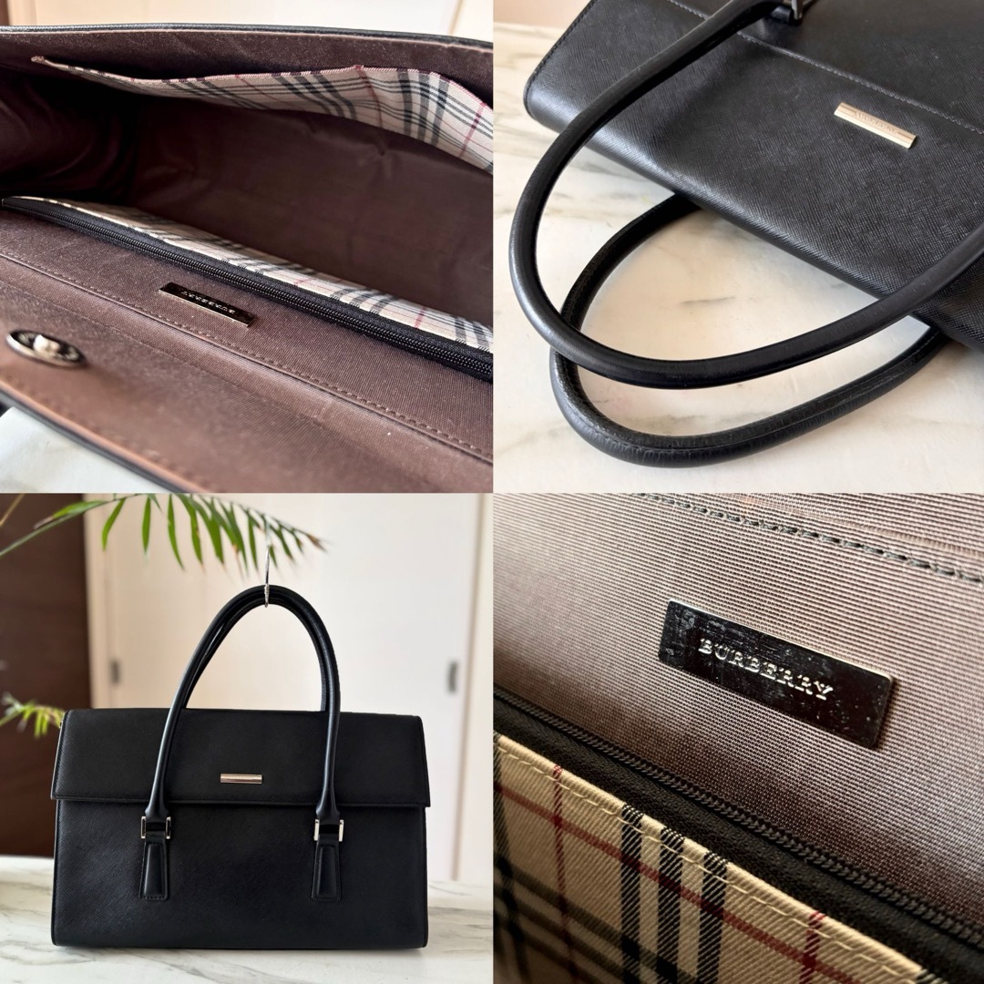 BURBERRY - 超美品 BURBERRY バーバリー レザートートバッグの BURBERRY - 超美品 BURBERRY バーバリー レザートートバッグの