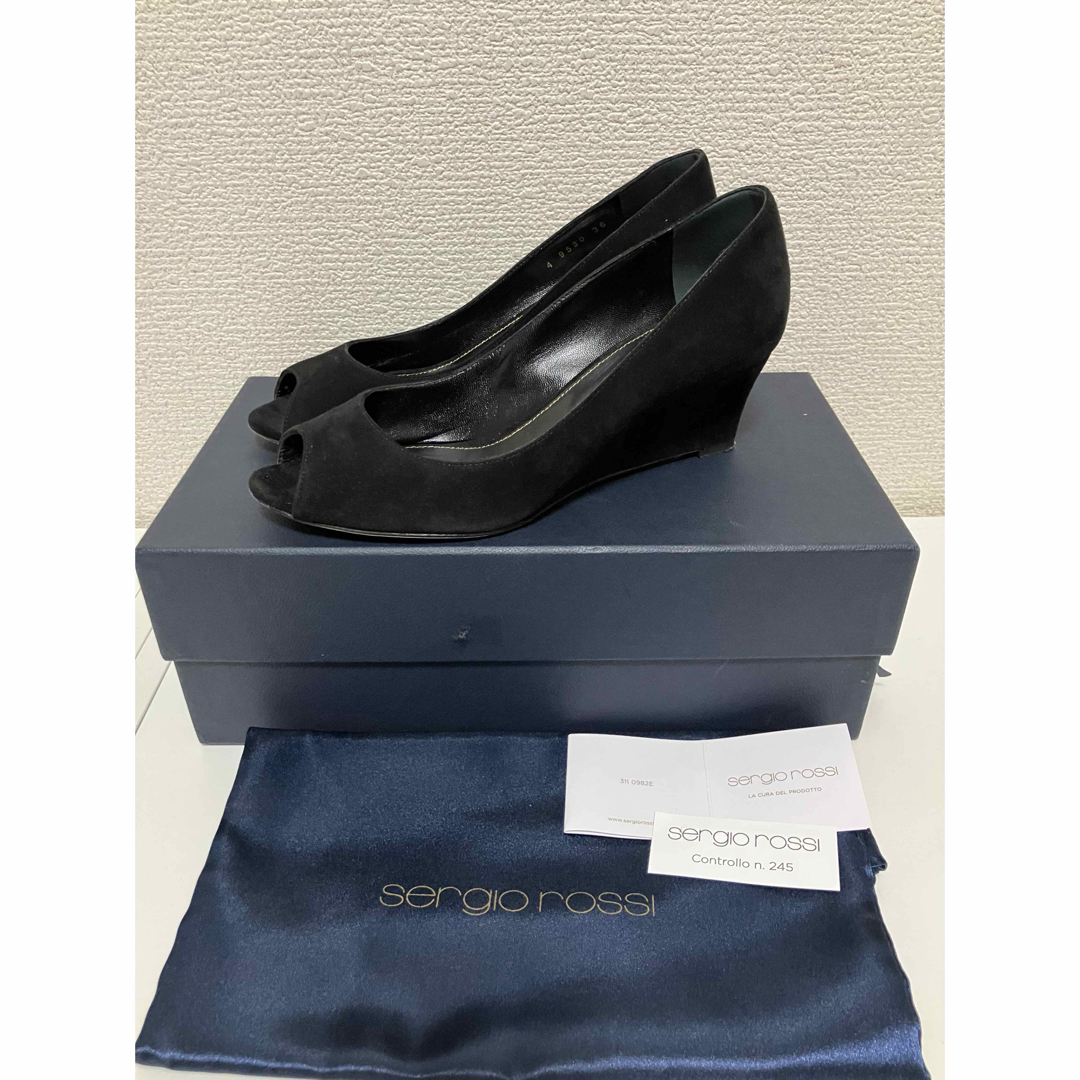Sergio Rossi - セルジオロッシ ¥12万 オープントゥ ウエッジ Sergio Rossi - セルジオロッシ ¥12万 オープントゥ ウエッジ