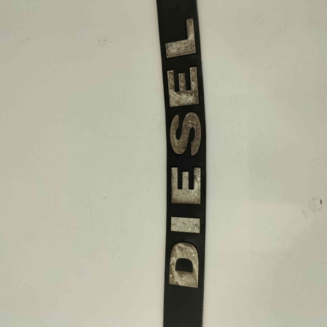 DIESEL - DIESEL(ディーゼル) ロゴシルバー レザー ベルト DIESEL - DIESEL(ディーゼル) ロゴシルバー レザー ベルト