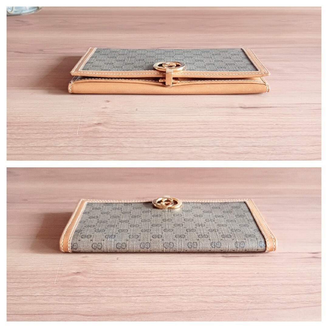 GUCCI - 美品 オールドグッチ ヴィンテージ GG 柄 レザー 長財布 GUCCI - 美品 オールドグッチ ヴィンテージ GG 柄 レザー 長財布