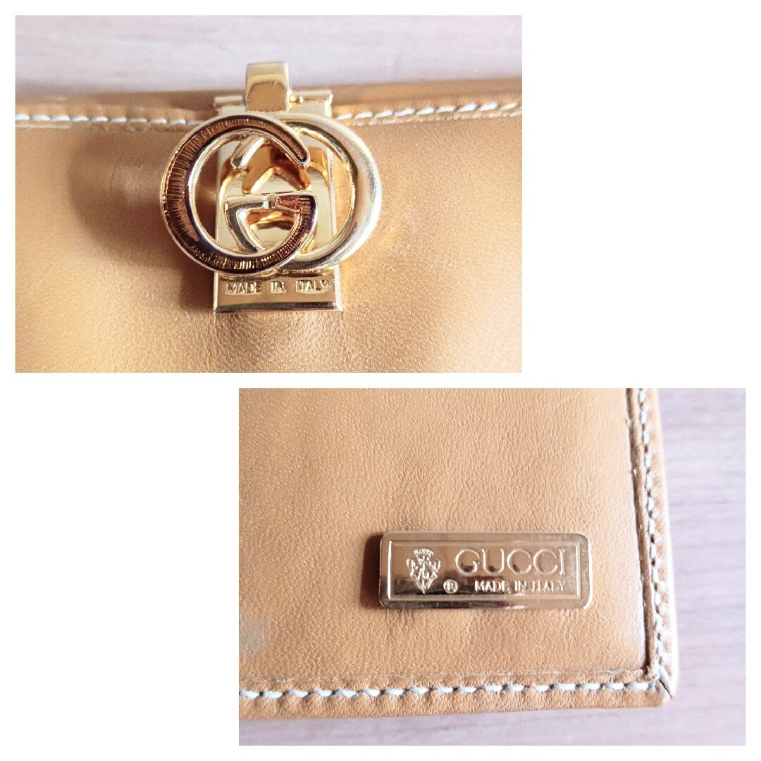 GUCCI - 美品 オールドグッチ ヴィンテージ GG 柄 レザー 長財布 GUCCI - 美品 オールドグッチ ヴィンテージ GG 柄 レザー 長財布