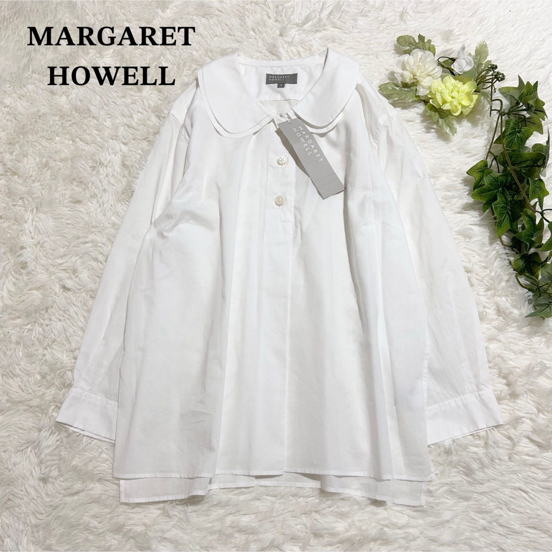 MARGARET HOWELL - 新品 マーガレットハウエル 丸襟 ダブル MARGARET HOWELL - 新品 マーガレットハウエル 丸襟 ダブル
