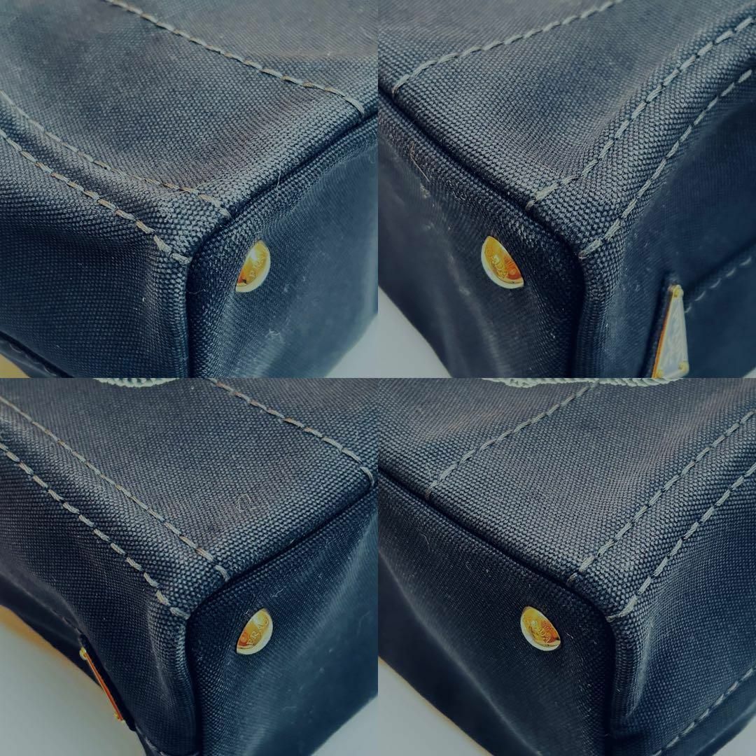PRADA - 【美品】プラダ カナパ トートバッグ ハンドバッグ 黒 PRADA - 【美品】プラダ カナパ トートバッグ ハンドバッグ 黒