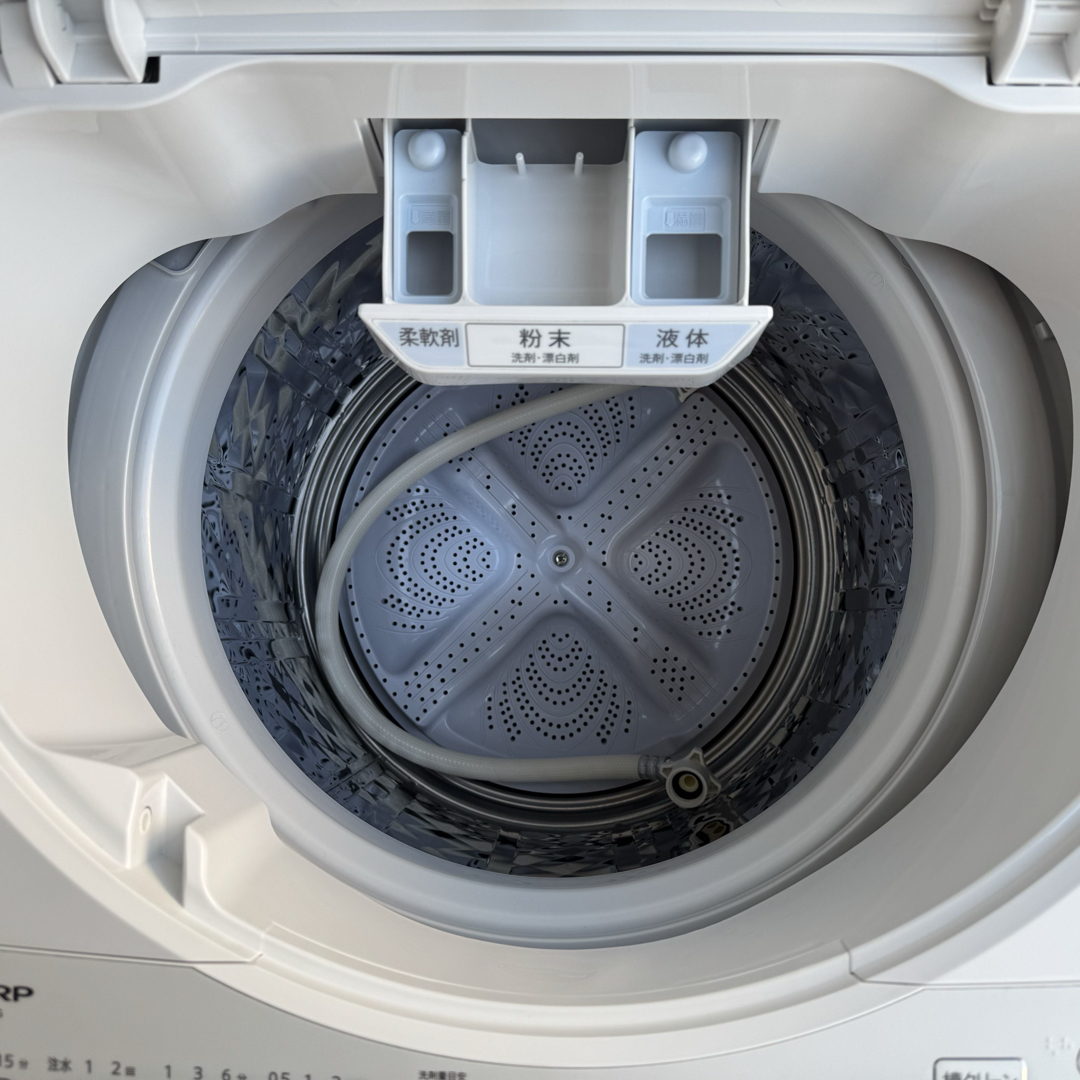 SHARP - C7417☆2023年製美品☆シャープ 洗濯機 8KG 穴無し槽 SHARP - C7417☆2023年製美品☆シャープ 洗濯機 8KG 穴無し槽