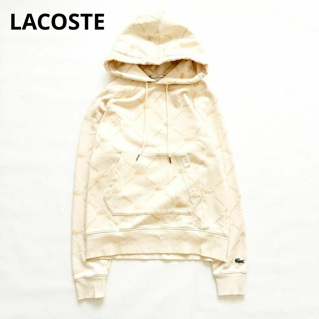 LACOSTE - 美品 ラコステ 総柄 スウェット モノグラム パーカー LACOSTE - 美品 ラコステ 総柄 スウェット モノグラム パーカー