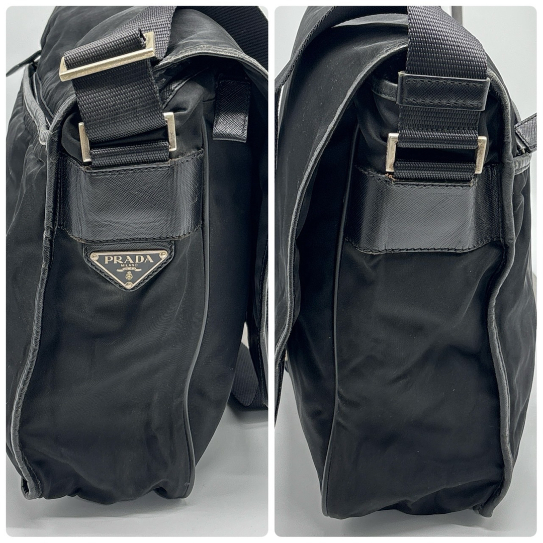 PRADA - プラダ ナイロン メッセンジャーバッグ ブラック ユニ PRADA - プラダ ナイロン メッセンジャーバッグ ブラック ユニ