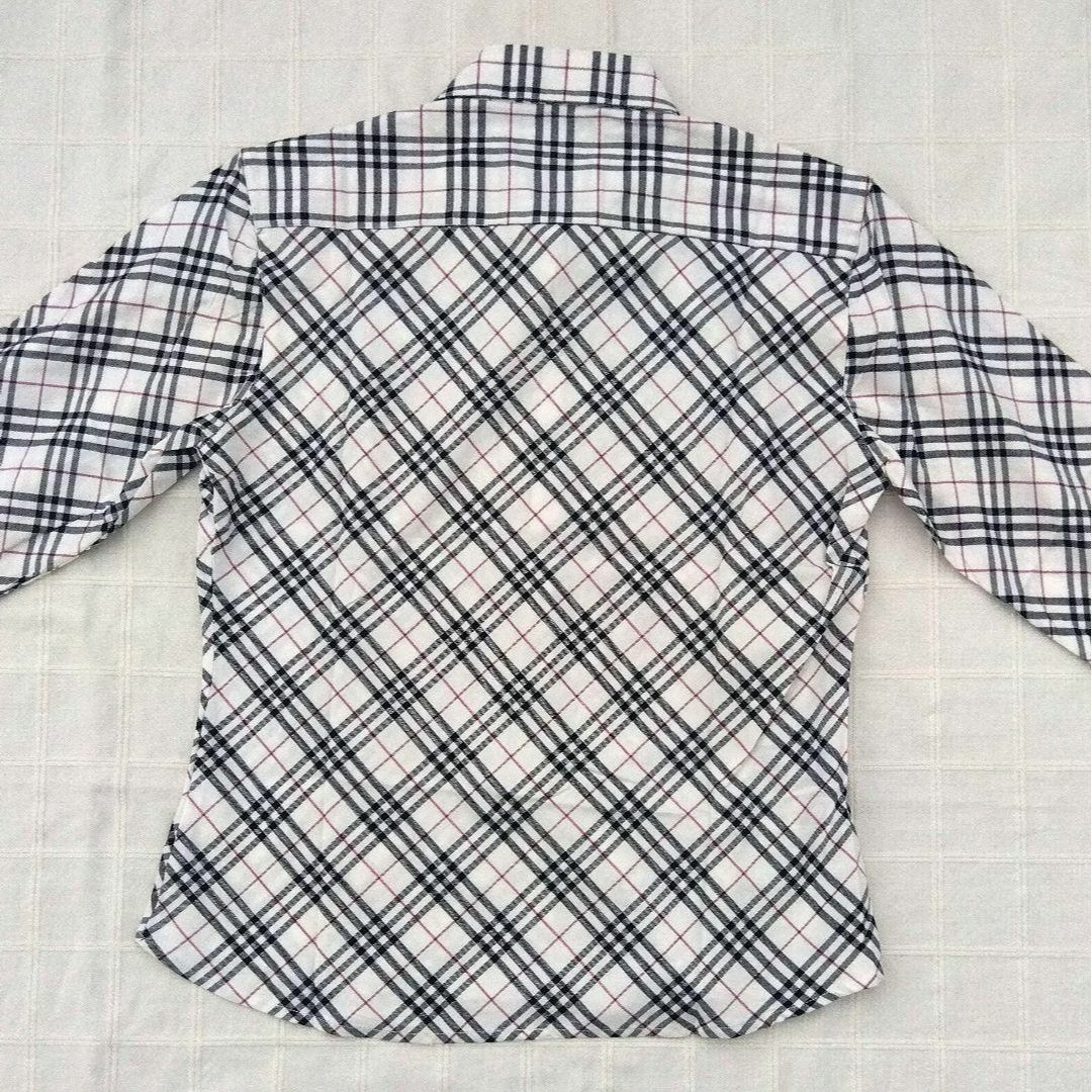 BURBERRY - L BURBERRY LONDON 白ベースノバチェックの長袖 BURBERRY - L BURBERRY LONDON 白ベースノバチェックの長袖