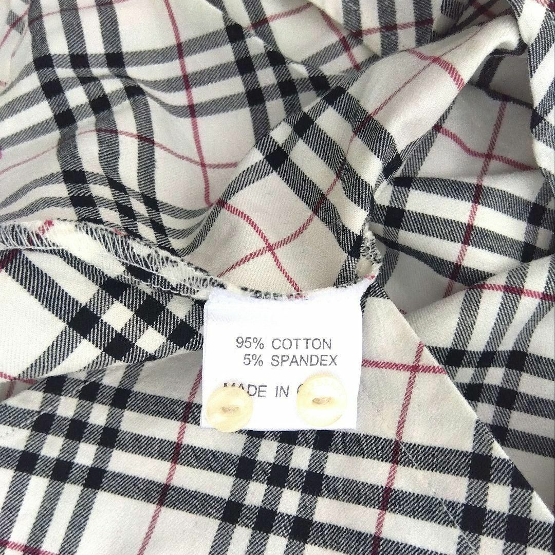 BURBERRY - L BURBERRY LONDON 白ベースノバチェックの長袖 BURBERRY - L BURBERRY LONDON 白ベースノバチェックの長袖