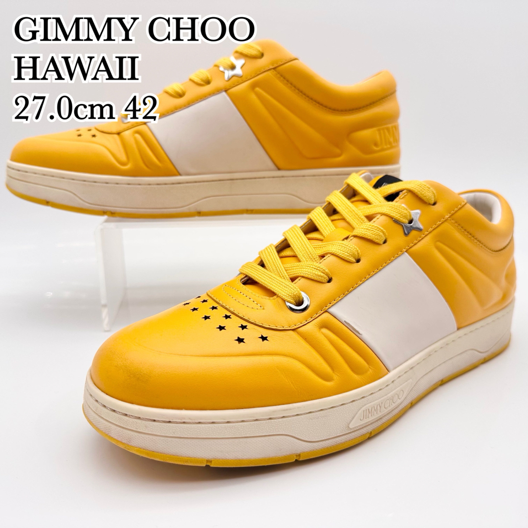 JIMMY CHOO - 【美品】ジミーチュウ ハワイ イエロー ホワイト JIMMY CHOO - 【美品】ジミーチュウ ハワイ イエロー ホワイト