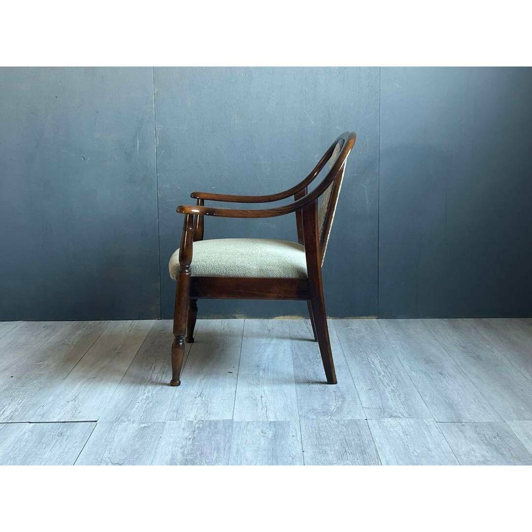 ④ リメイク品 尾州生地 ホワイト座面 カリモク コロニアル ④ リメイク品 尾州生地 ホワイト座面 カリモク コロニアル