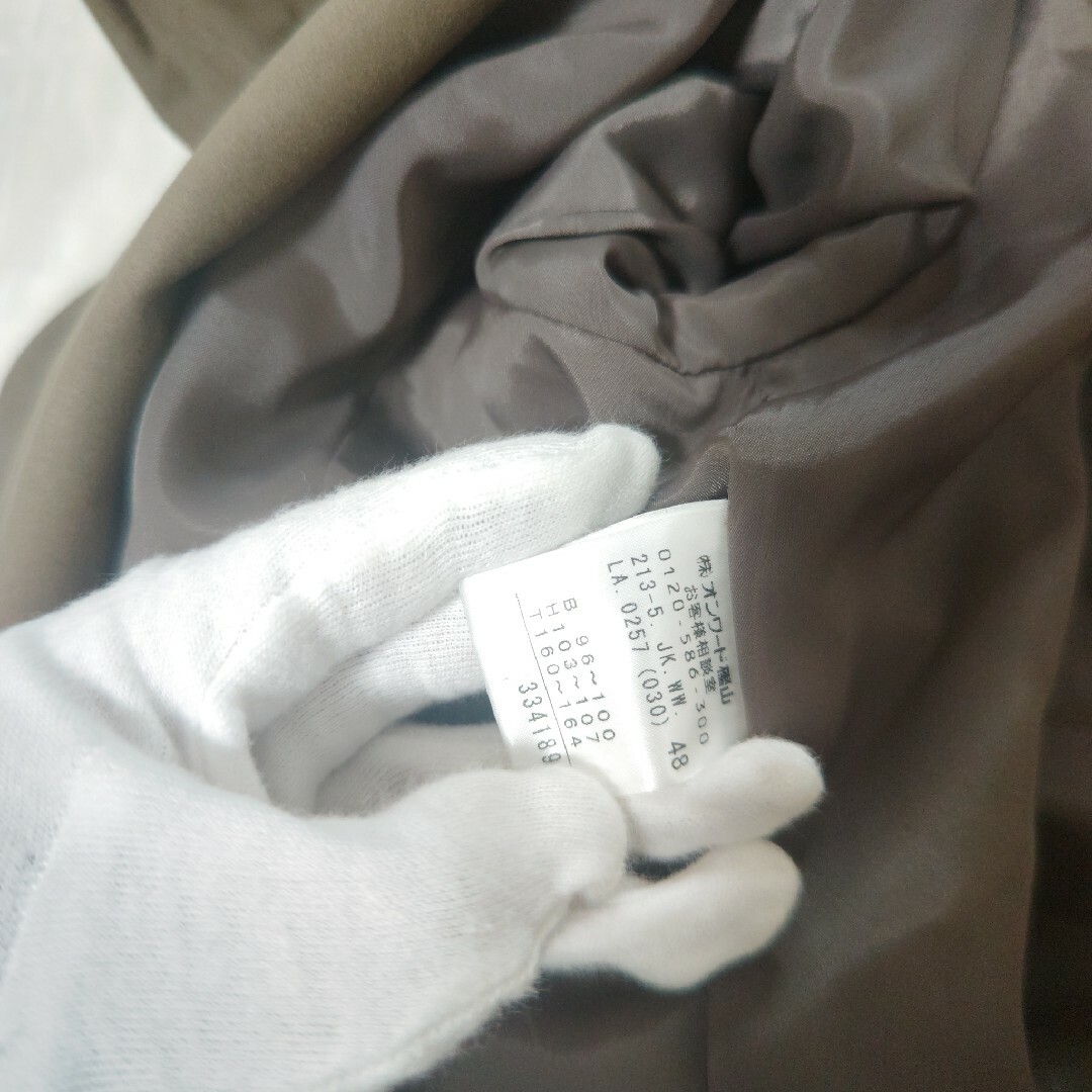 23区 - 【大きめ☆オシャレ☆23区】カーキジャケット サイズ48の 23区 - 【大きめ☆オシャレ☆23区】カーキジャケット サイズ48の