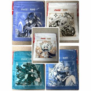 原神 × コカコーラ 巾着ポーチ 全5種類セット(その他)