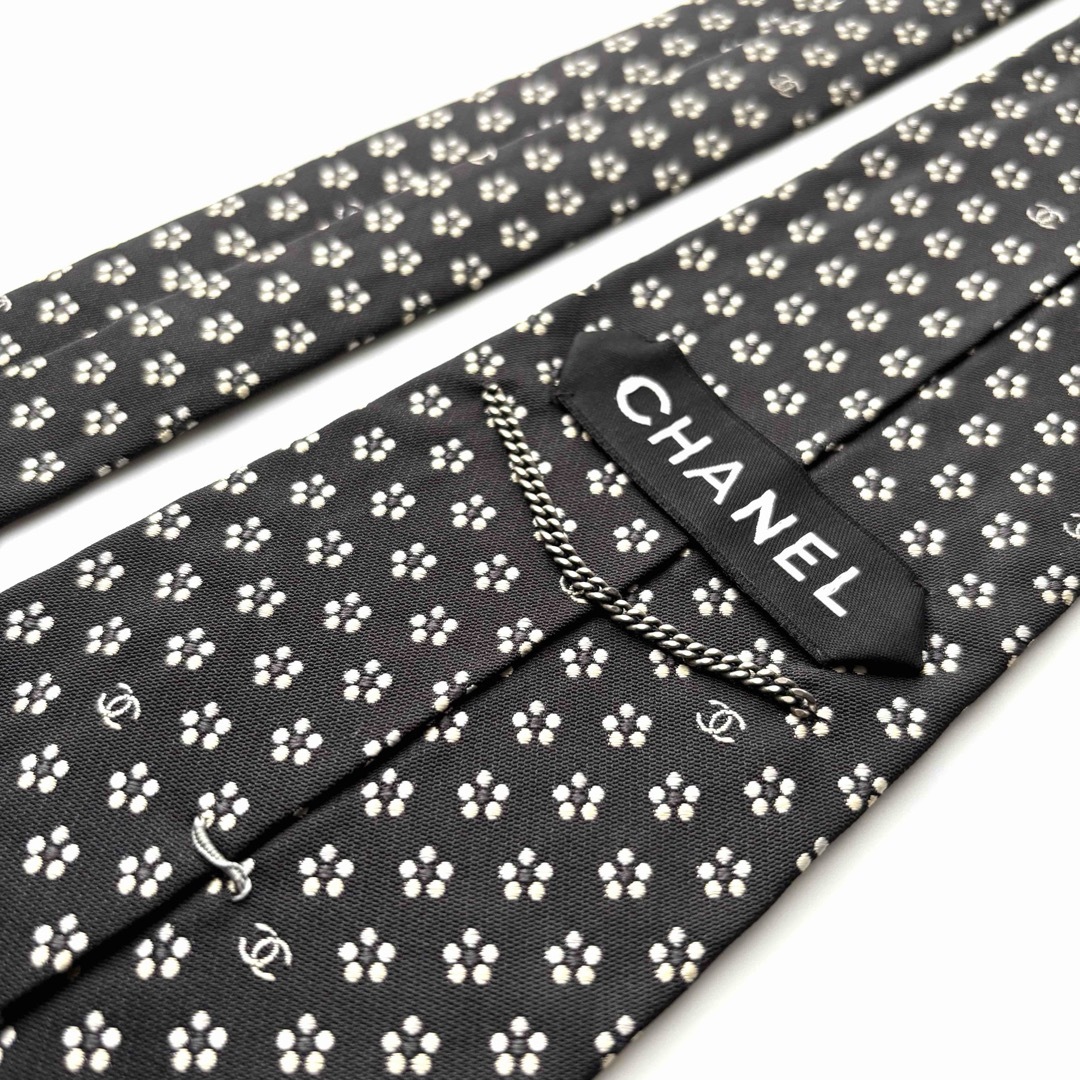 CHANEL - ꧁美品꧂ シャネル ネクタイ ココマーク ロゴ 花柄 CHANEL - ꧁美品꧂ シャネル ネクタイ ココマーク ロゴ 花柄