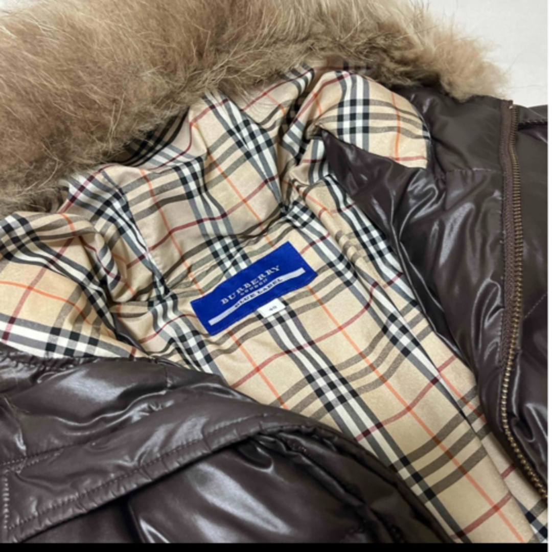 BURBERRY BLUE LABEL - バーバリーブルーレーベル ダウンフード BURBERRY BLUE LABEL - バーバリーブルーレーベル ダウンフード