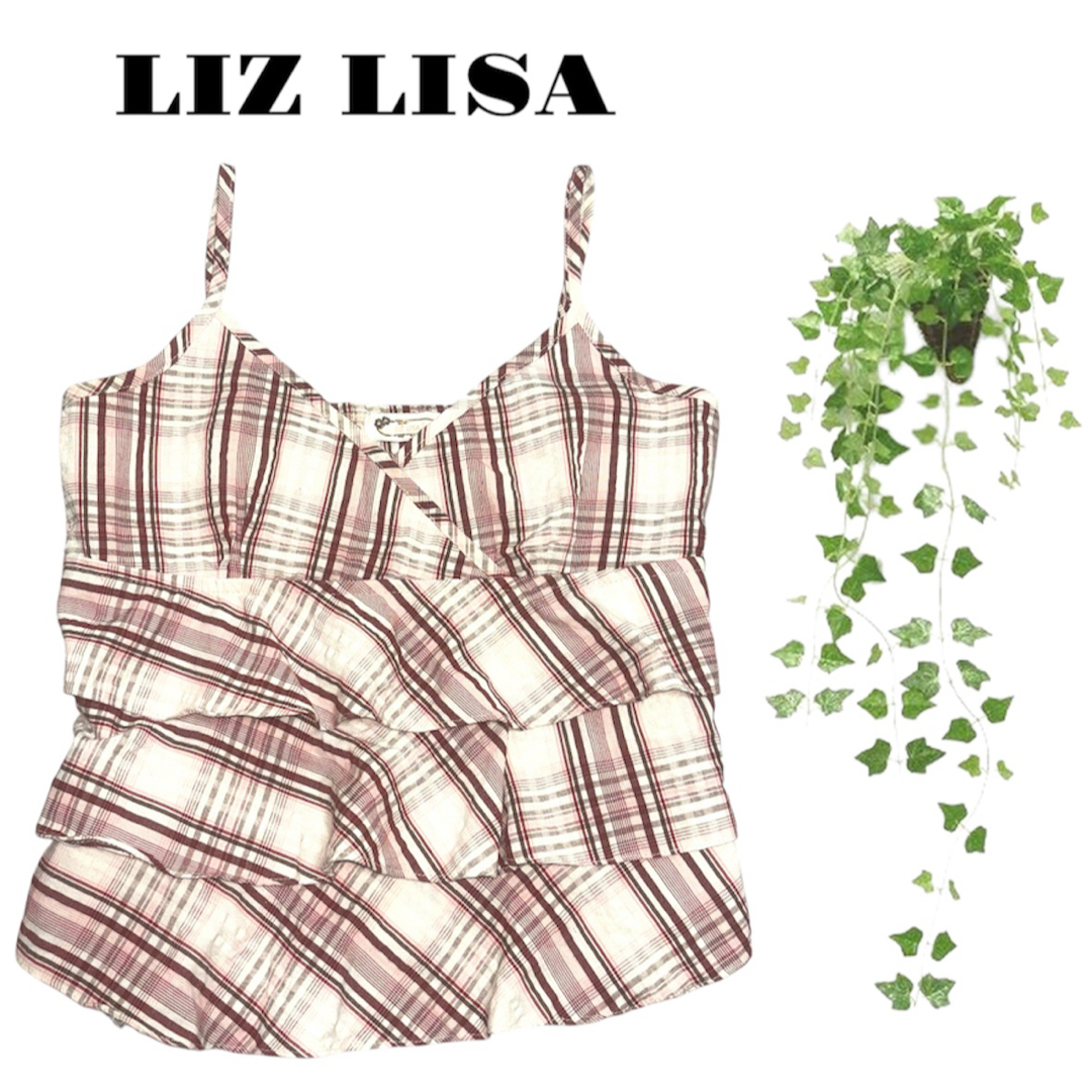 LIZ LISA - 【美品】リズリサ❤三段フリルキャミソール LIZ LISA - 【美品】リズリサ❤三段フリルキャミソール