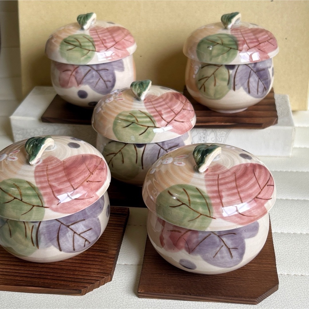 il by saori komatsu - 瀬戸焼 舞陶器 うさぎ 蓋付き蒸し碗揃 5 il by saori komatsu - 瀬戸焼 舞陶器 うさぎ 蓋付き蒸し碗揃 5