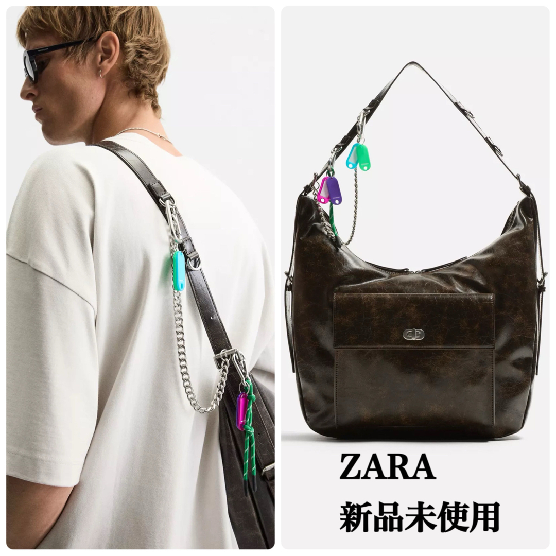 ZARA - 完売品 ZARA チェーン付きショルダーバッグ 新品タグ付き ZARA - 完売品 ZARA チェーン付きショルダーバッグ 新品タグ付き