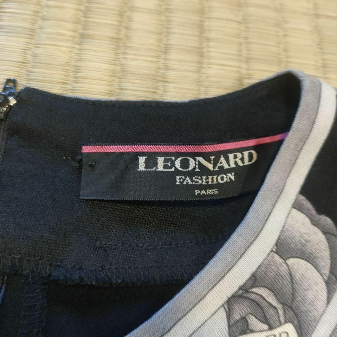 LEONARD - な15 美品 レオナール LEONARD 長袖トップス 花柄 黒 LEONARD - な15 美品 レオナール LEONARD 長袖トップス 花柄 黒