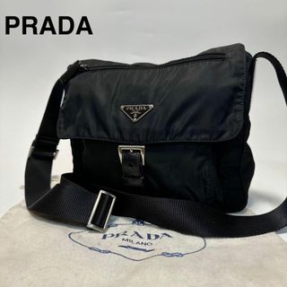 プラダ(PRADA)のo37【極美品】プラダ　三角ロゴ　ナイロン　レザー　ブラック　ショルダーバッグ(ショルダーバッグ)
