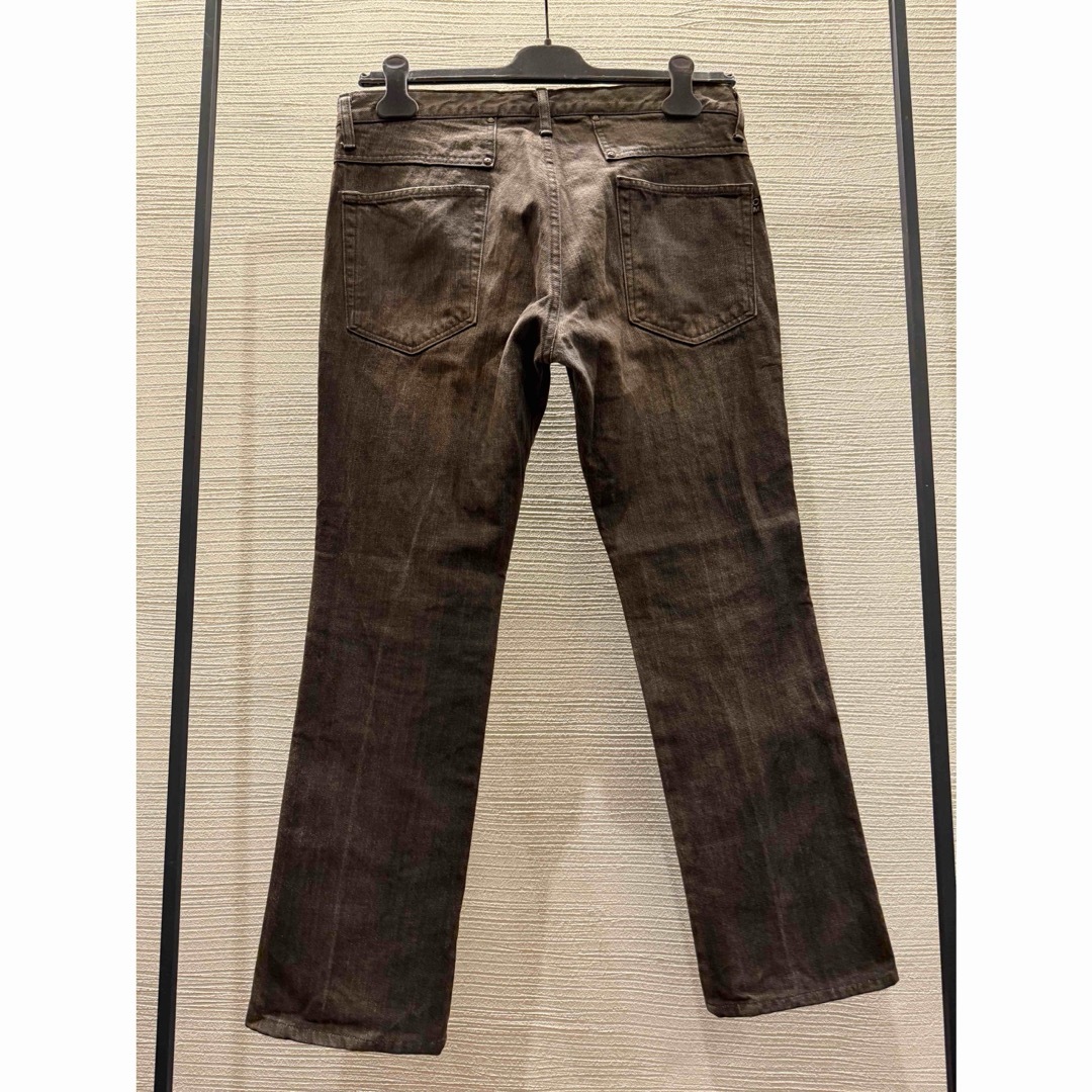 MORGAN HOMME - 00s japanese label coated denim デニム Y2Kの MORGAN HOMME - 00s japanese label coated denim デニム Y2Kの