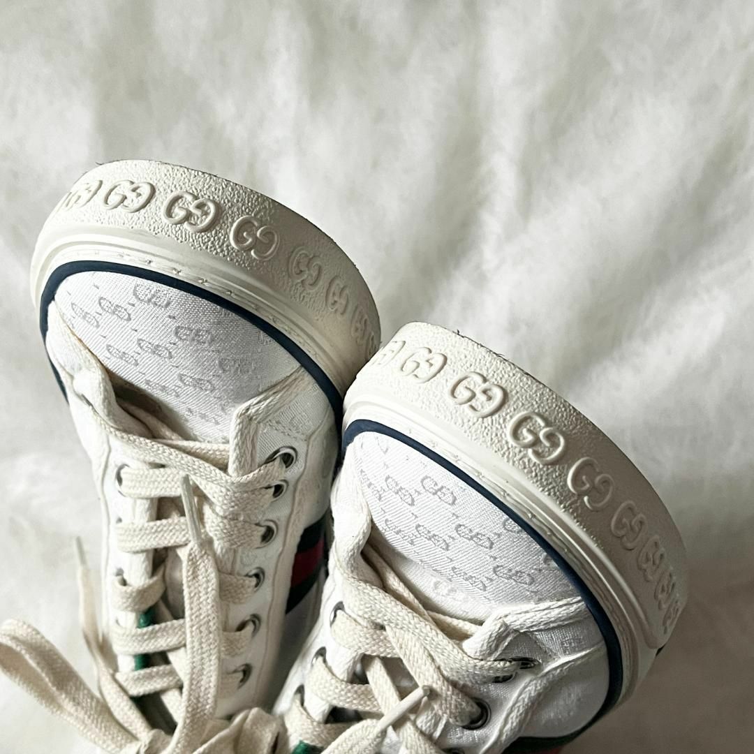 GUCCI - 35☆グッチ Tennis 1977 ハイカットスニーカー GG GUCCI - 35☆グッチ Tennis 1977 ハイカットスニーカー GG
