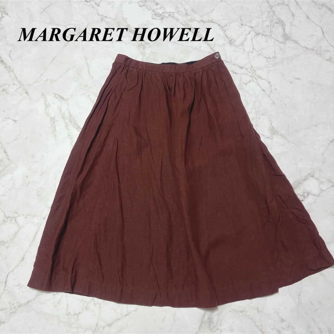 MARGARET HOWELL - マーガレットハウエル リネンスカート MARGARET HOWELL - マーガレットハウエル リネンスカート