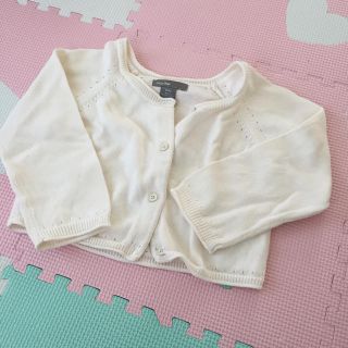 ベビーギャップ(babyGAP)のused babyGAP 80 カーディガン 白 オフホワイト(カーディガン/ボレロ)