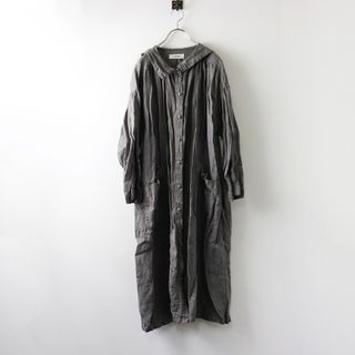 定番 人気アイテム 定価21780円 ツムグ tumugu リネンツイル セーラーカラー ワイドシルエット ワンピ－ス F グレー【2400014381269】(その他)