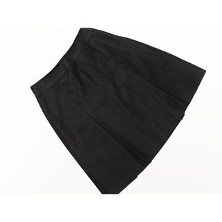 アンタイトル(UNTITLED)のUNTITLED アンタイトル タック Aライン 台形 スカート size3/黒 ■■ レディース(ミニスカート)