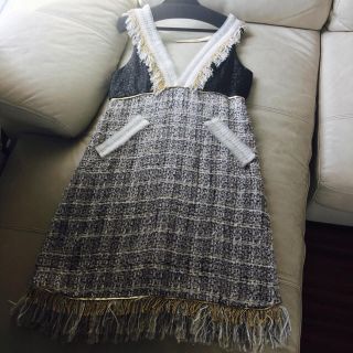 チェスティ(Chesty)のchestyツイードワンピース(ひざ丈ワンピース)