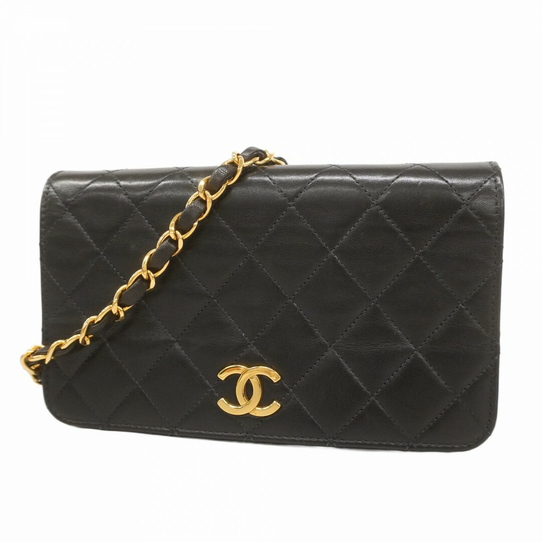 CHANEL - ★SALE【5dd5414-e】シャネル ショルダーバッグ マトラッセ チェーンショルダー ラムスキン ブラック ゴールド金具【中古】レディース