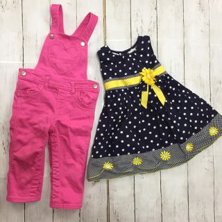 ベビーギャップ(babyGAP)の24M 2T GAP 3着セット まとめ売り 女の子 オーバーオール 90(ワンピース)