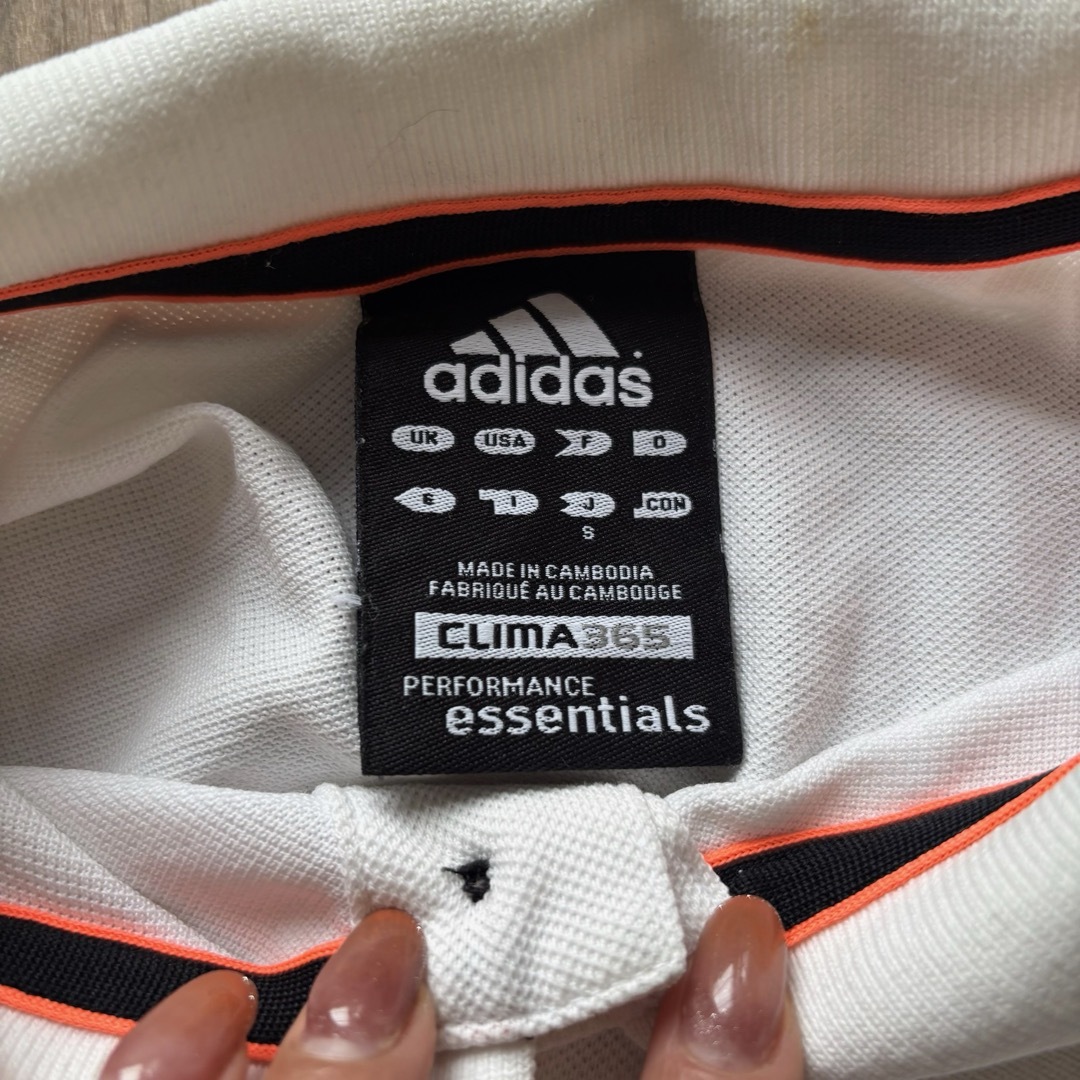 adidas(アディダス)の定価4千弱！アディダス クライマ365 ポロシャツ スポーツウェア 速乾 白 メンズのトップス(ポロシャツ)の商品写真