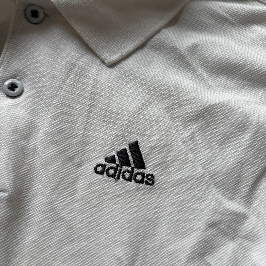 adidas(アディダス)の定価4千弱！アディダス クライマ365 ポロシャツ スポーツウェア 速乾 白 メンズのトップス(ポロシャツ)の商品写真