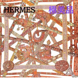 HERMES - 美品 エルメス HERMES スカーフ カレ90 LES FOLIES DU HERMES - 美品 エルメス HERMES スカーフ カレ90 LES FOLIES DU