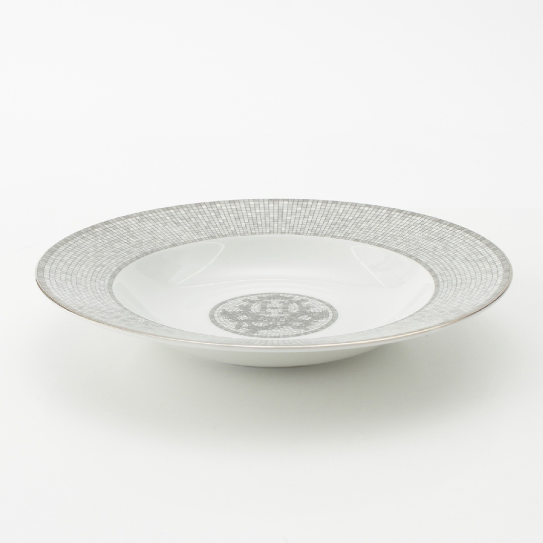HERMES - エルメス モザイク24 スーププレート 食器 皿 ホワイト HERMES - エルメス モザイク24 スーププレート 食器 皿 ホワイト