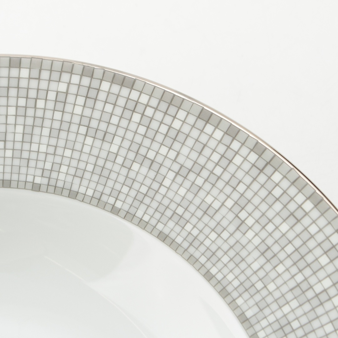 HERMES - エルメス モザイク24 スーププレート 食器 皿 ホワイト HERMES - エルメス モザイク24 スーププレート 食器 皿 ホワイト
