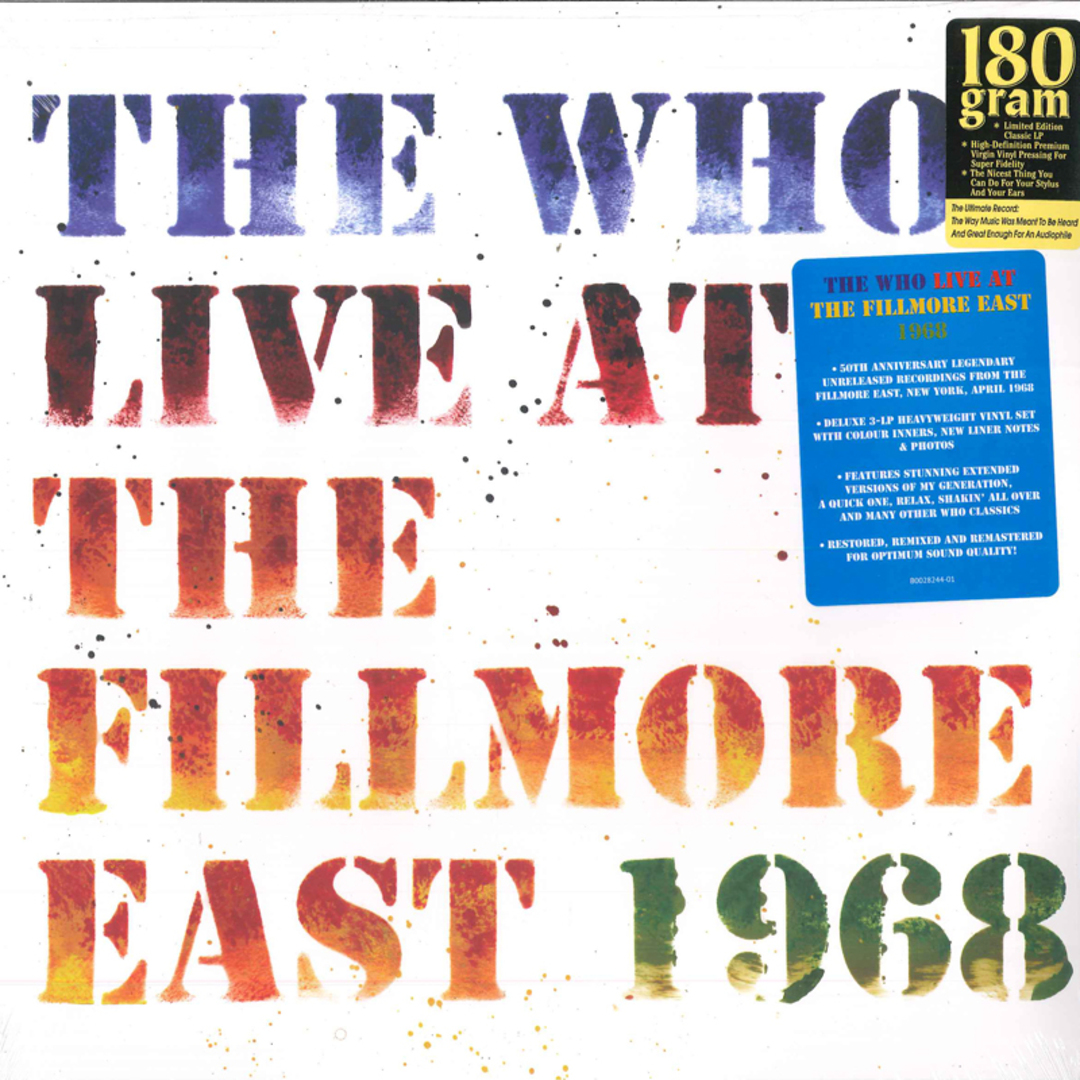 米3discs LP Who Live At The Fillmore East 1968 B002824401 Geffen Records, UMe /00780 エンタメ/ホビーのエンタメ その他(その他)の商品写真