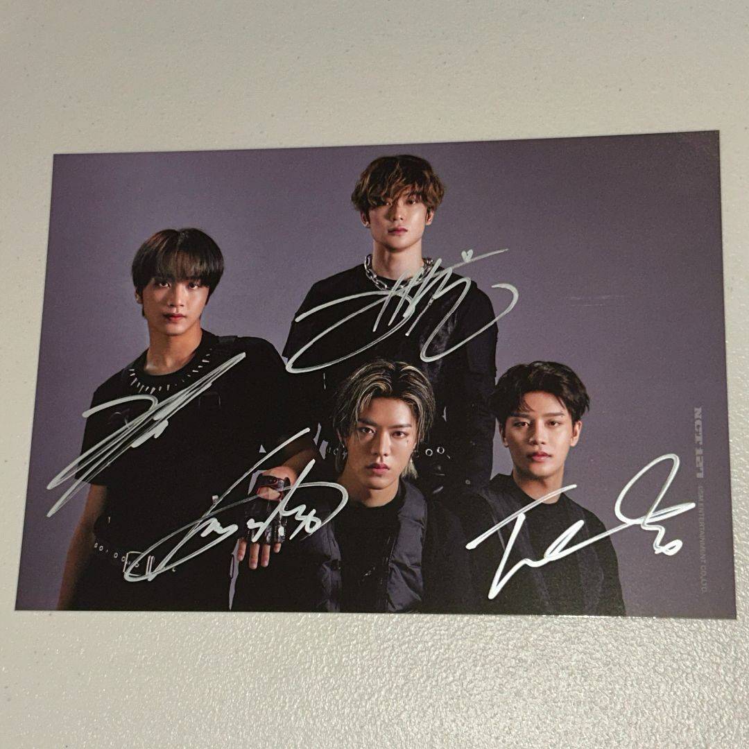 NCT127(4人メンバー)直筆サイン 2021シーグリ A4ポスター