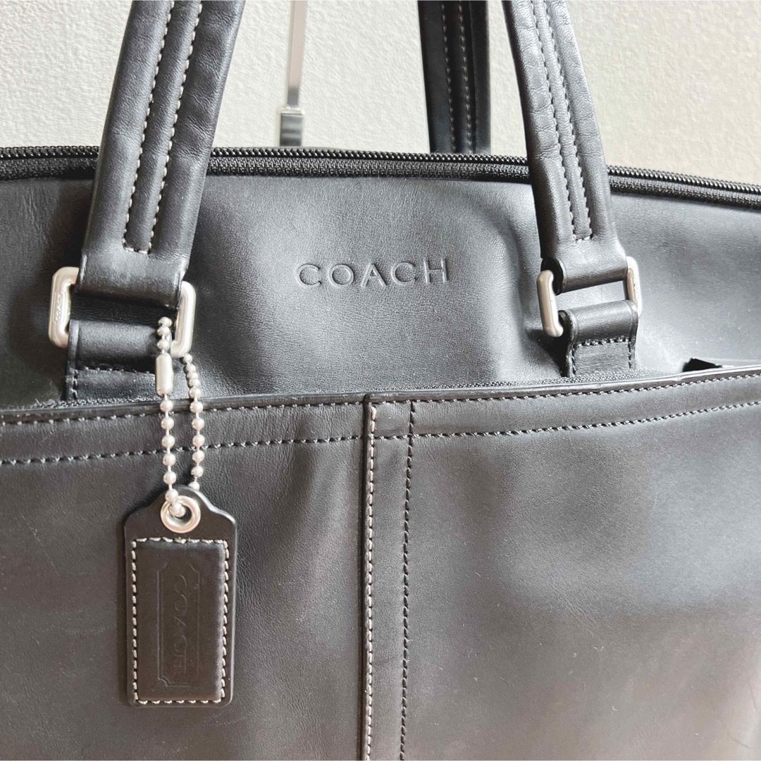 値下げ 新品 COACH ビジネスバッグ ショルダー 2way オールレザー