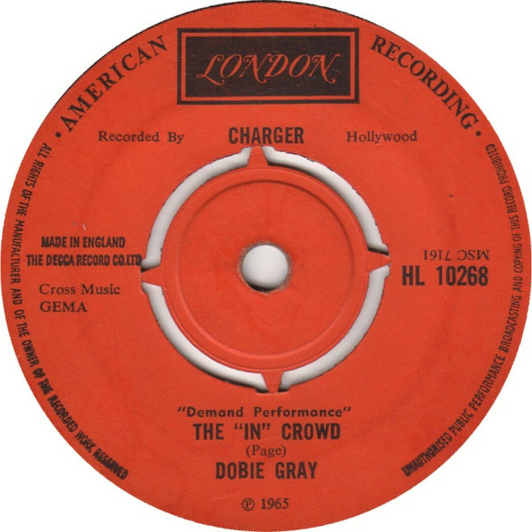 英7" Dobie Gray The "In" Crowd HL10268 London Records, London American Recordings /00080 エンタメ/ホビーのエンタメ その他(その他)の商品写真