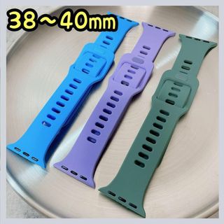 38-40mm アップルウォッチ ベルト 防水 スポーツ 通気性 シリコン 3本(その他)