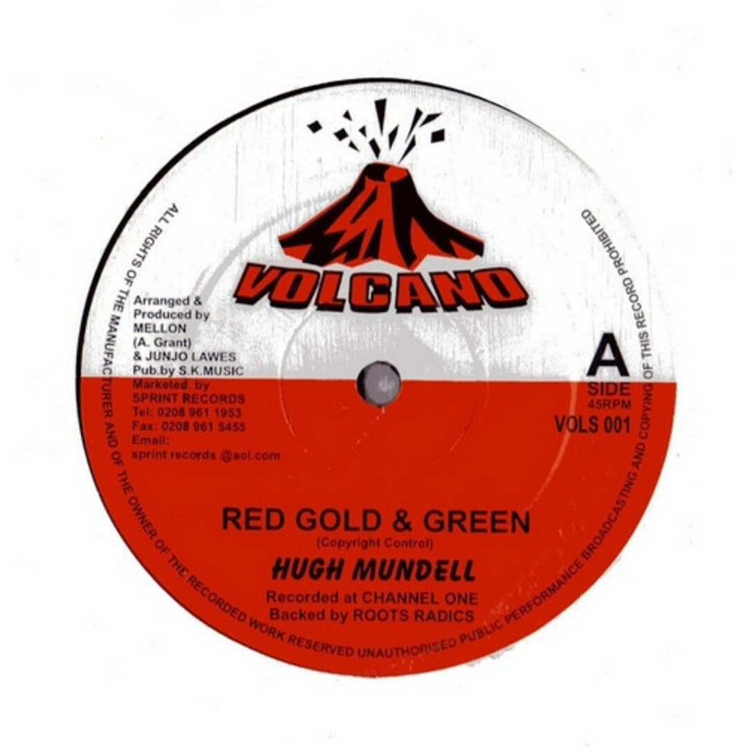 英12” Hugh Mundell Red Gold & Green (Extended Mix) / Going Places (Extended Mix) VOLS 001 Volcano UK /00210 エンタメ/ホビーのエンタメ その他(その他)の商品写真