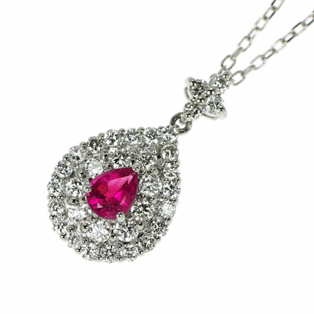 新品 Pt900/ Pt850 レッドベリル ダイヤモンド ペンダント 新品 Pt900/ Pt850 レッドベリル ダイヤモンド ペンダント