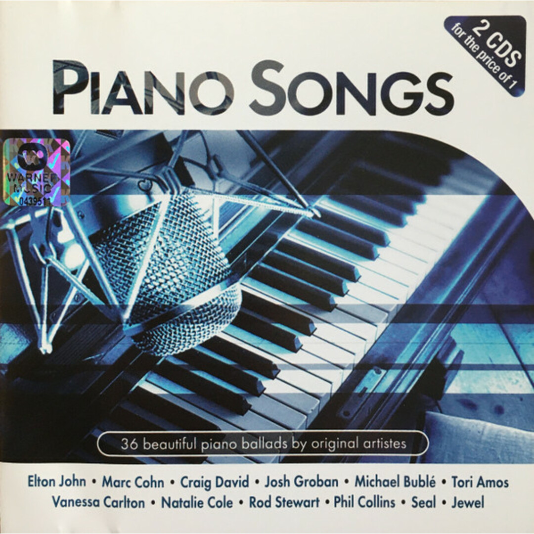 星2discs CD Various Piano Songs 5050467186323 Warner Music International /00220 エンタメ/ホビーのCD(ポップス/ロック(洋楽))の商品写真