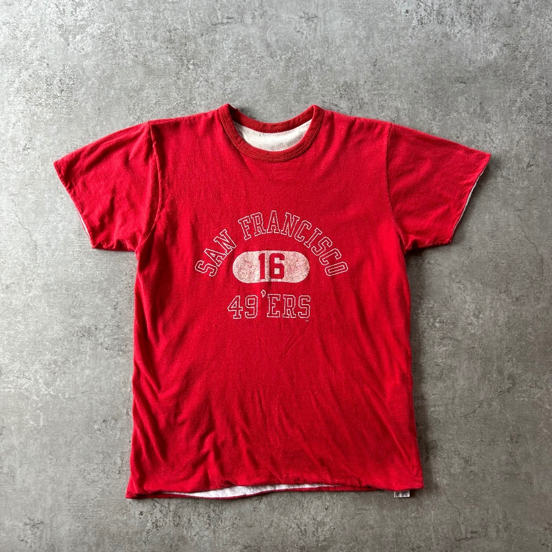 Champion - 80s チャンピオン リバーシブルtシャツ USA製 L レッド 49ers