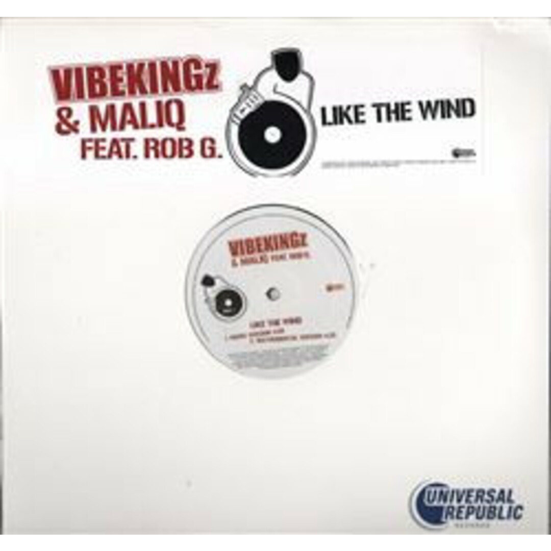 米12" Vibekingz, Maliq Feat Rob G. Like The Wind UNIR217541 Universal Republic Records /00250 エンタメ/ホビーのエンタメ その他(その他)の商品写真