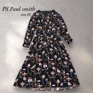 Paul Smith - 【美品】ポールスミス ミモレ丈花柄プリーツ Paul Smith - 【美品】ポールスミス ミモレ丈花柄プリーツ
