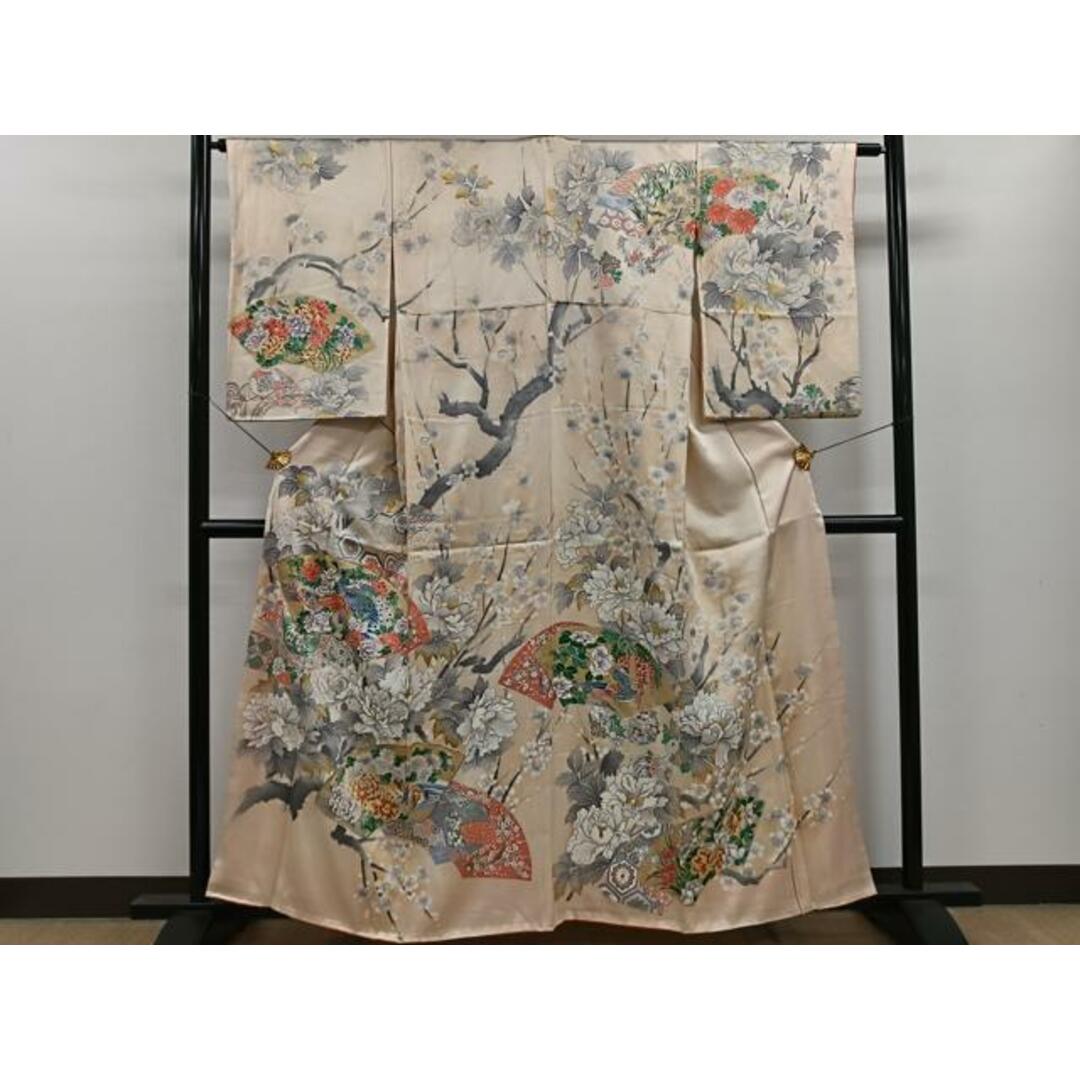 平和屋着物□訪問着 駒刺繍 地紙花蝶文 金銀彩 正絹 逸品 平和屋着物□訪問着 駒刺繍 地紙花蝶文 金銀彩 正絹 逸品